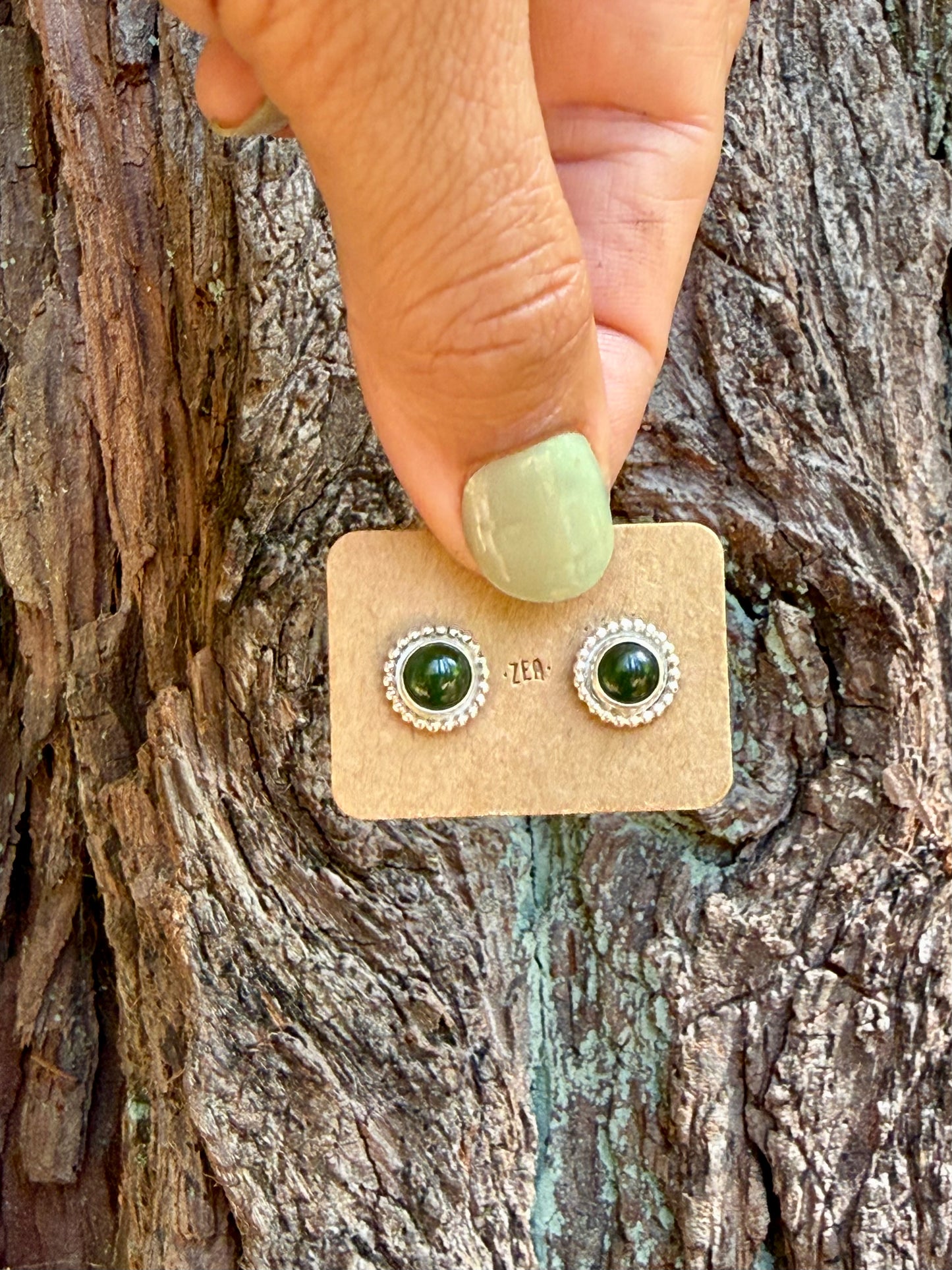 Jade studs