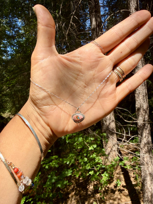 Fire opal pendant