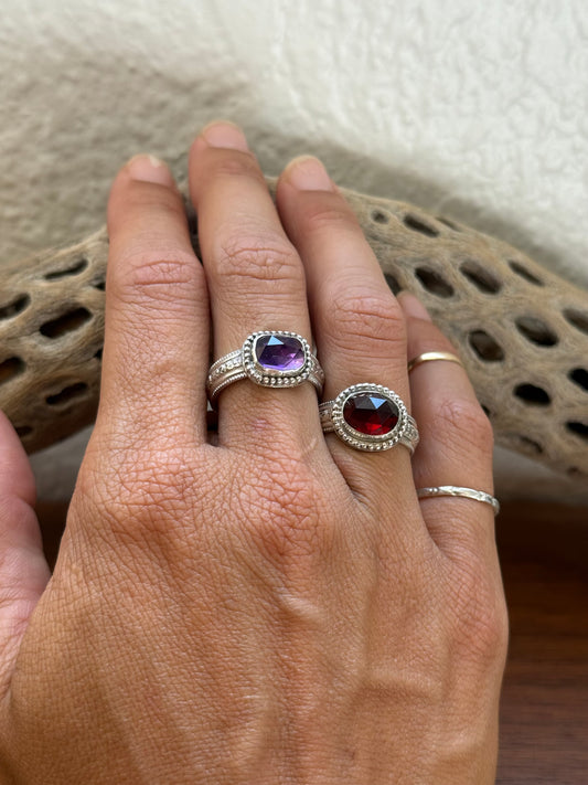Amethyst Sterling Silver Ring