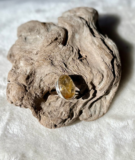 Rutilated Quartz Ring