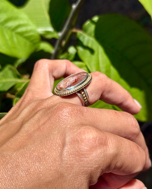 Crazy Lace Agate Swirl mixed metal