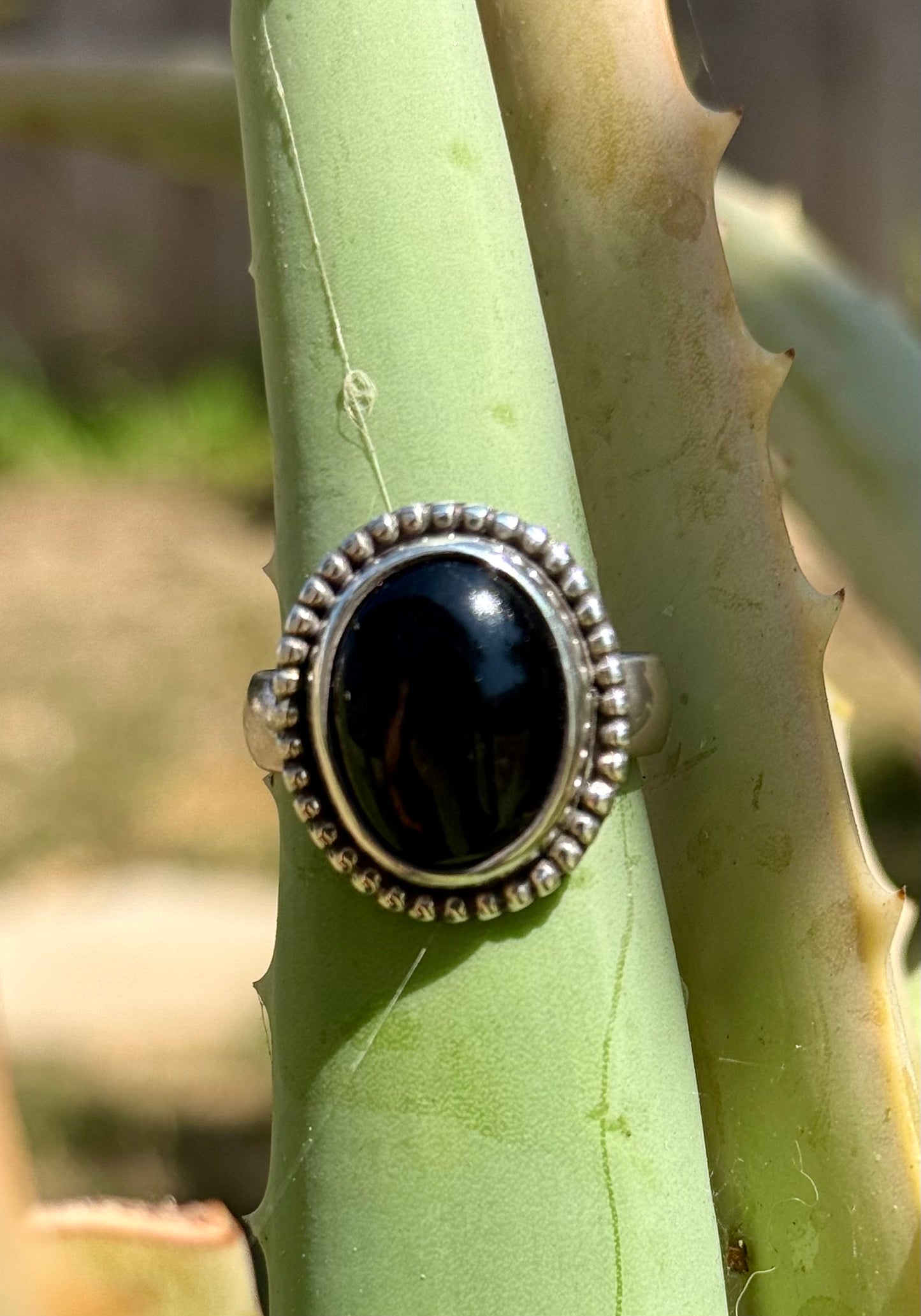 Midnight Peaks Ring – Black Onyx & Silver