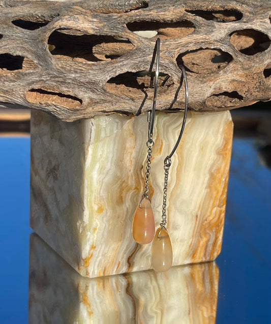 Carnelian Silver Danglers