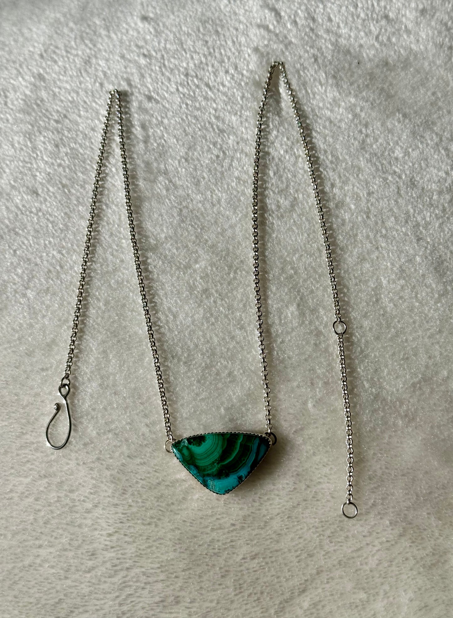 Malachite Chrysocolla Earth Wave Pendant