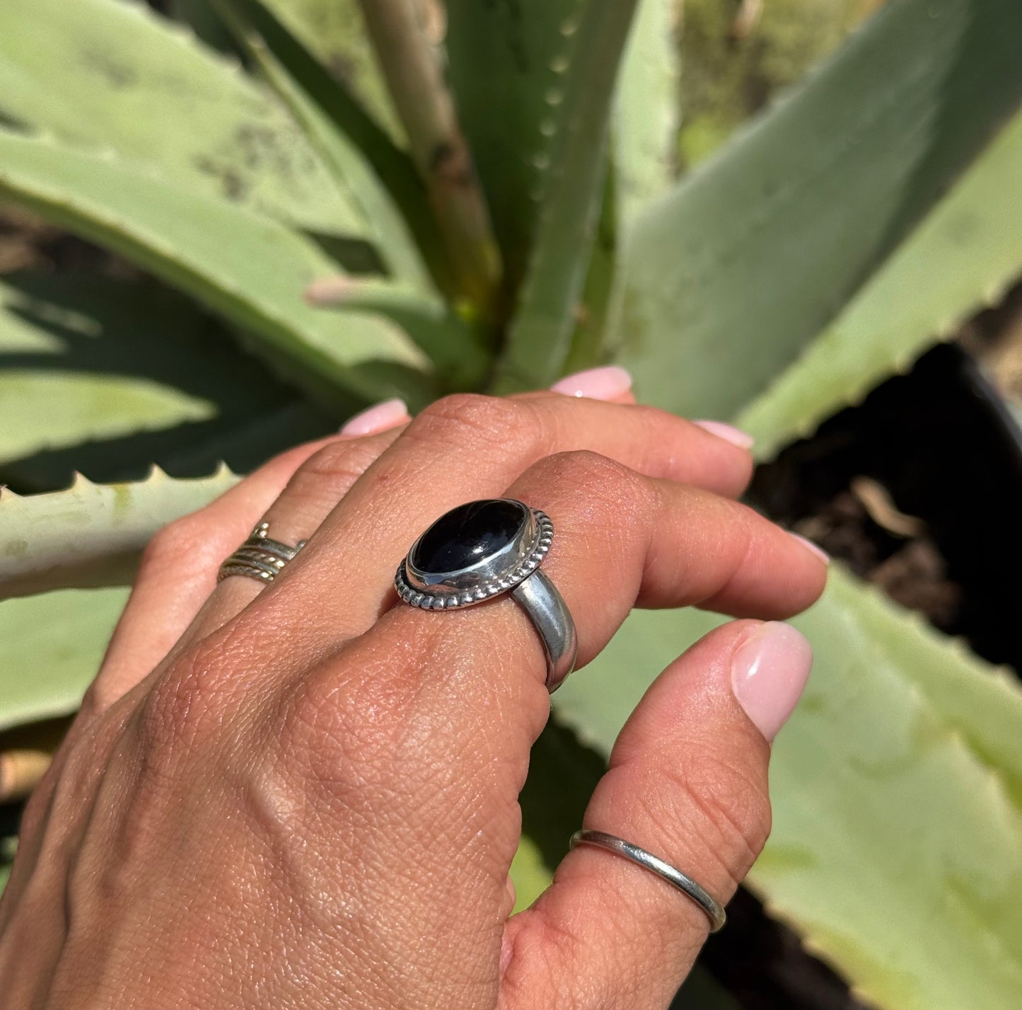 Midnight Peaks Ring – Black Onyx & Silver