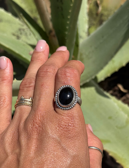 Midnight Peaks Ring – Black Onyx & Silver