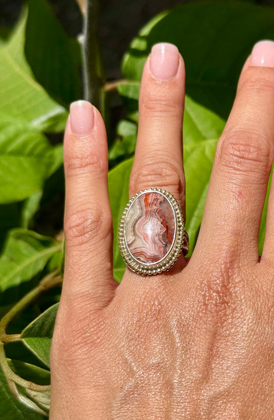 Crazy Lace Agate Swirl mixed metal