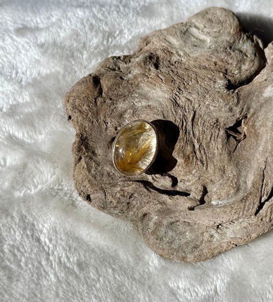 Rutilated Quartz Ring