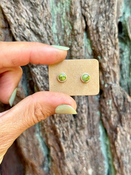 Green Turquoise Studs