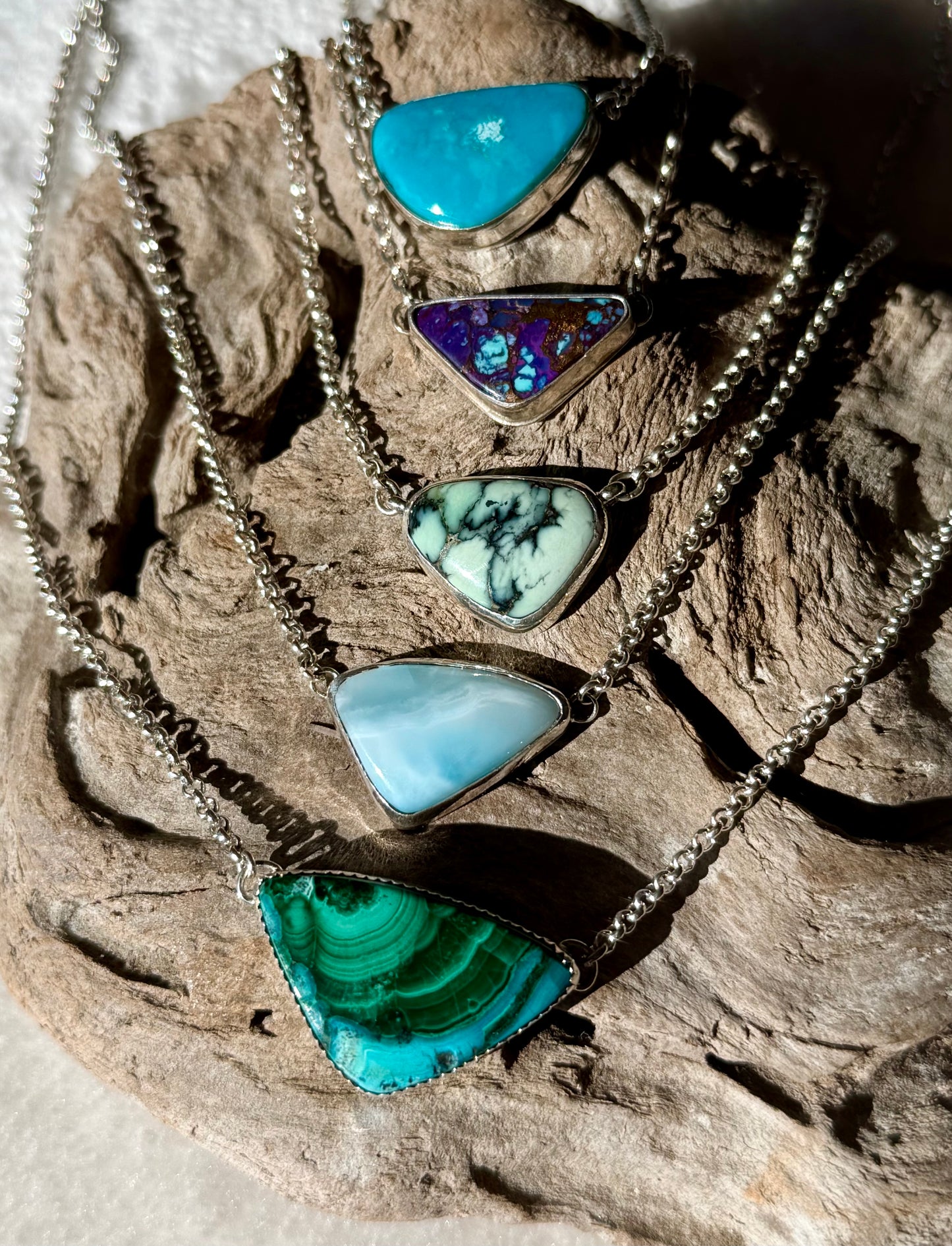 Mohave Turquoise Earth Wave Pendant