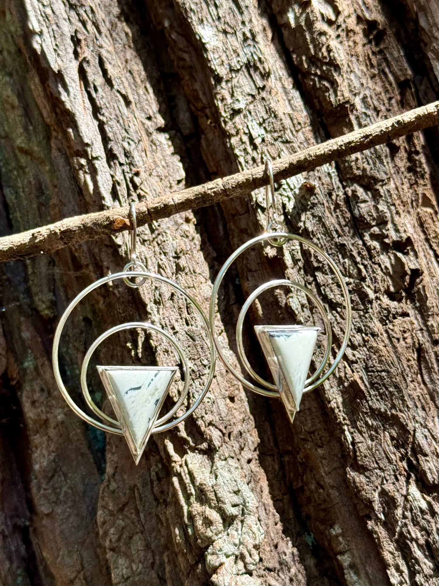 White Buffalo Double Hoop Earrings