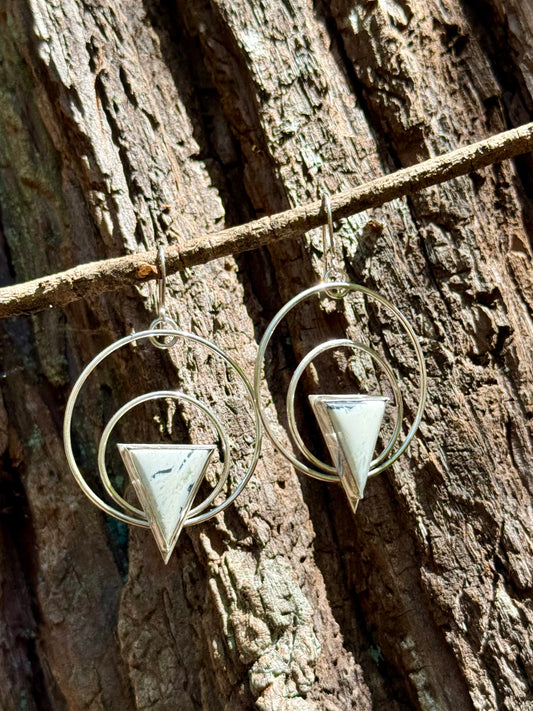 White Buffalo Double Hoop Earrings