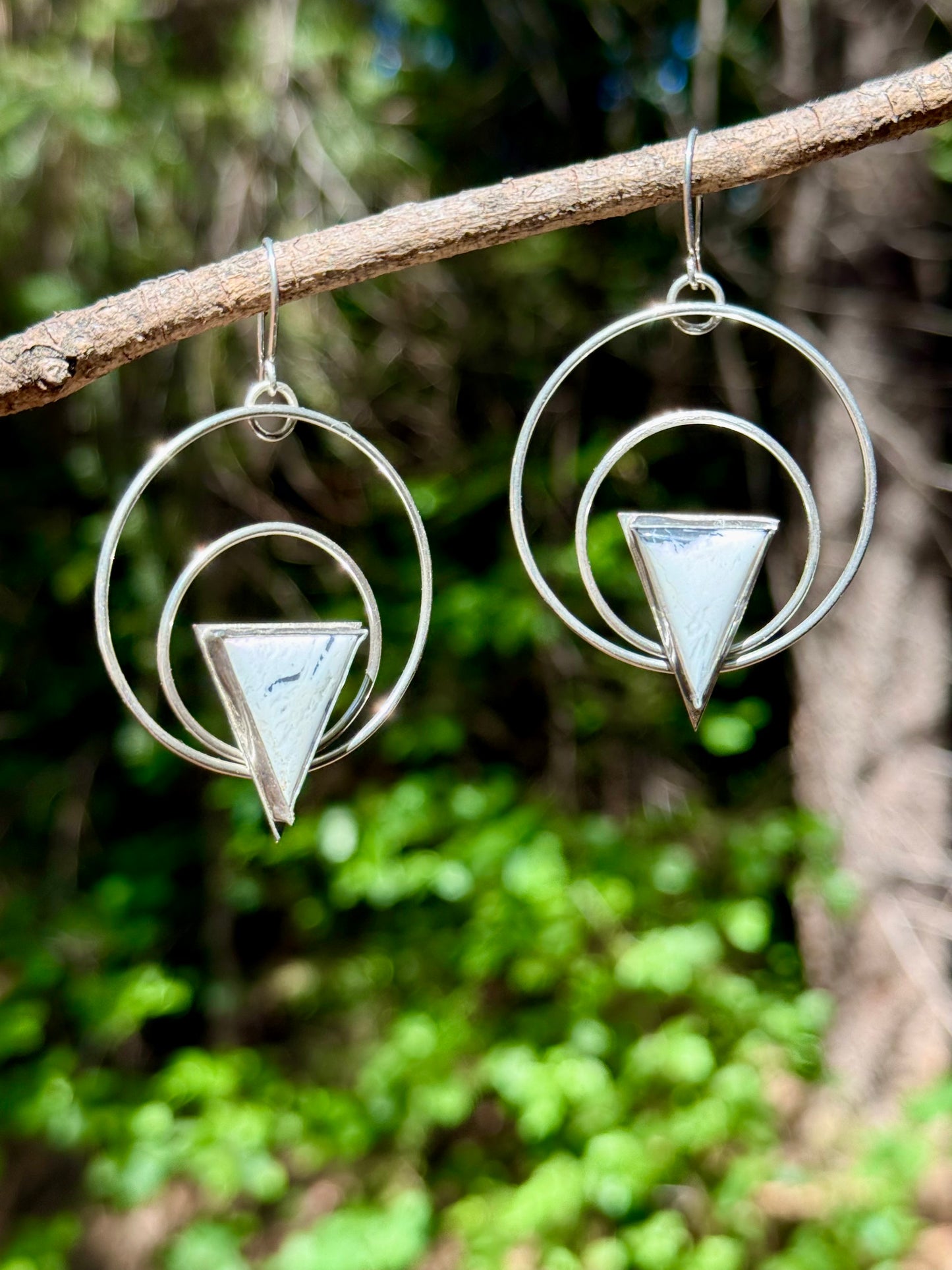 White Buffalo Double Hoop Earrings