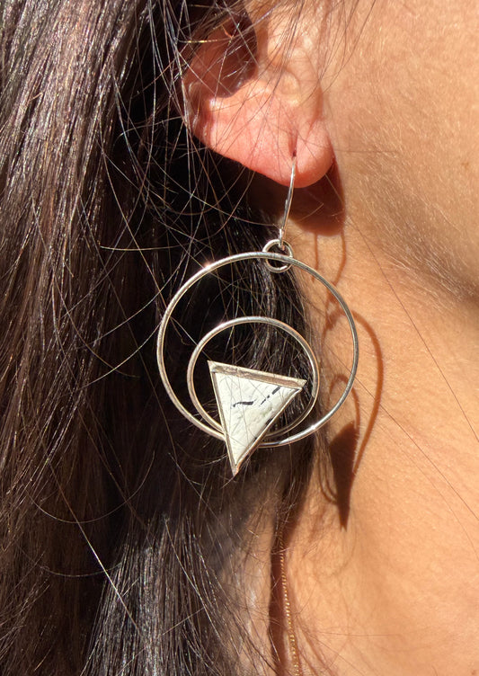 White Buffalo Double Hoop Earrings