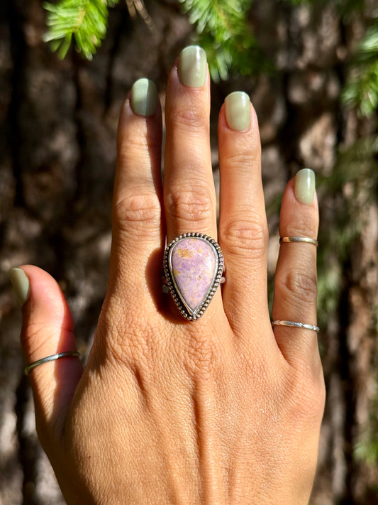 Lavender Jade Gold-Filled Ring