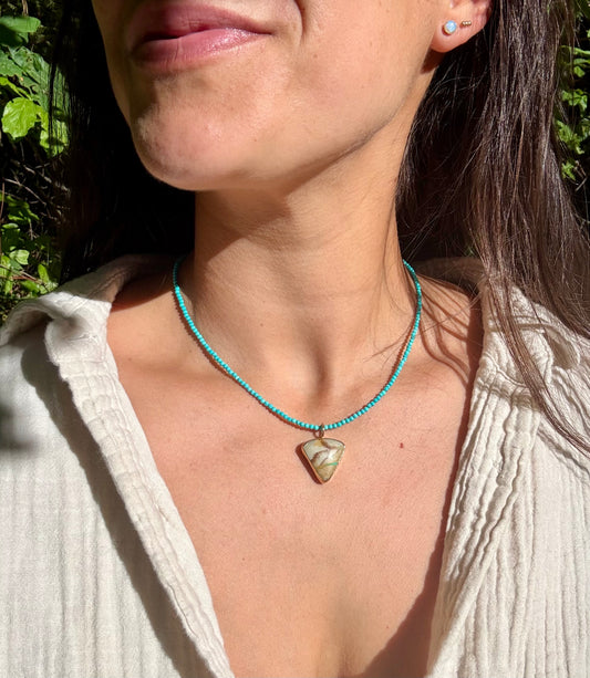 Royston Turquoise Charm Necklace