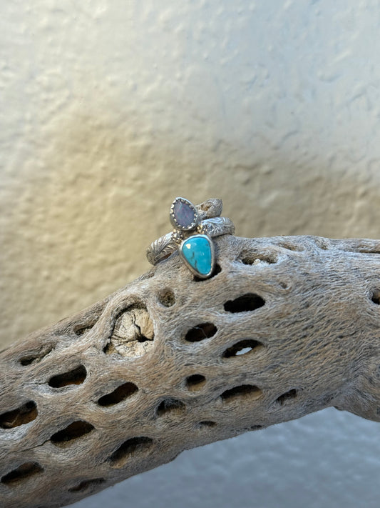 Opal and Turquoise Ring