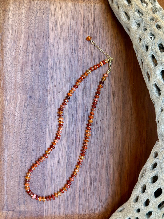 Mexican Fire Opal Gold-Filled Necklace
