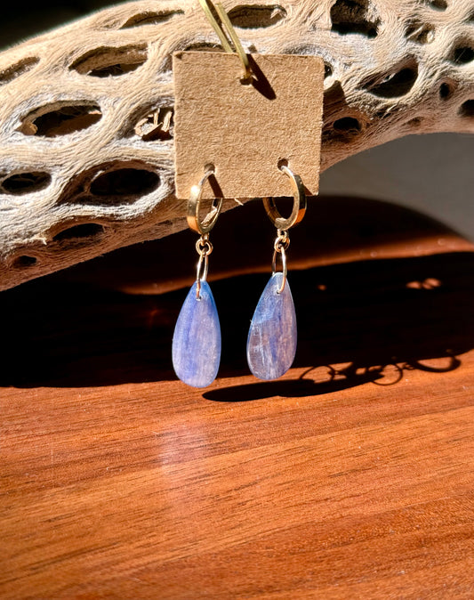 Kyanite Huggie Hoop Earrings