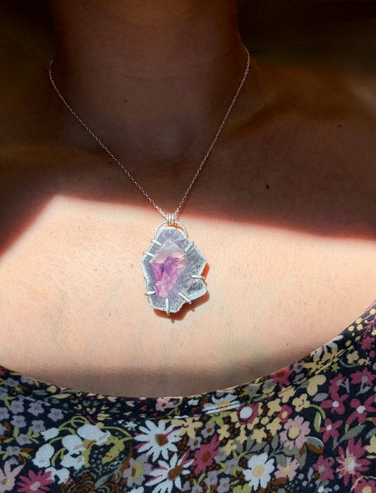 Amethyst Prong Necklace
