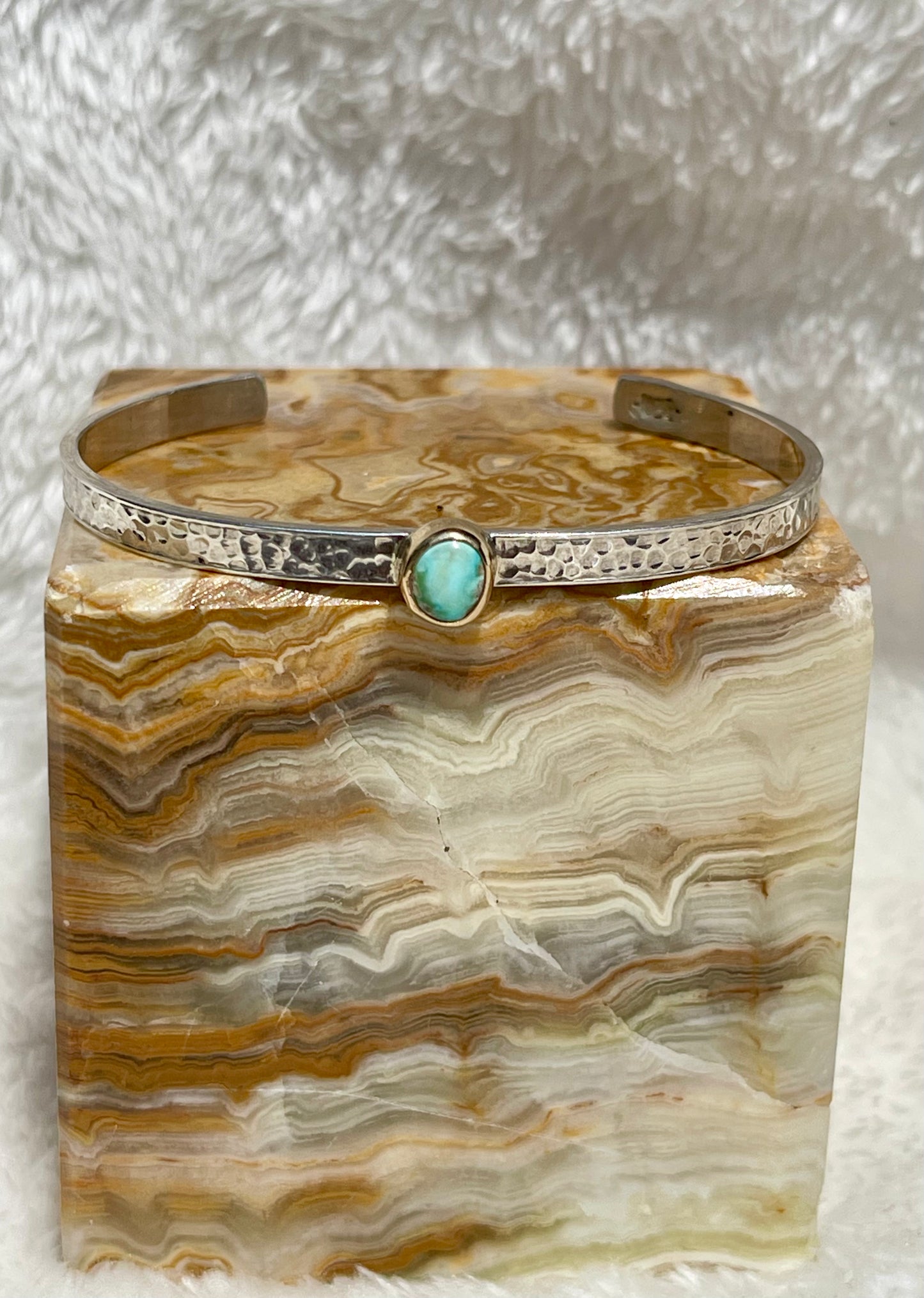 Sonoran Gold Turquoise set in 14K Gold & Sterling Silver